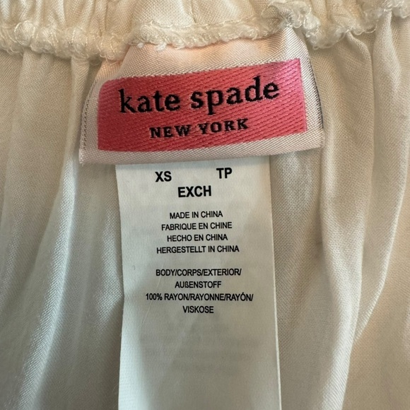 Kate Spade - New York Heart Buckle Off-The-Shoulder Cover-Up Romper Sz S - Picture 6 of 7